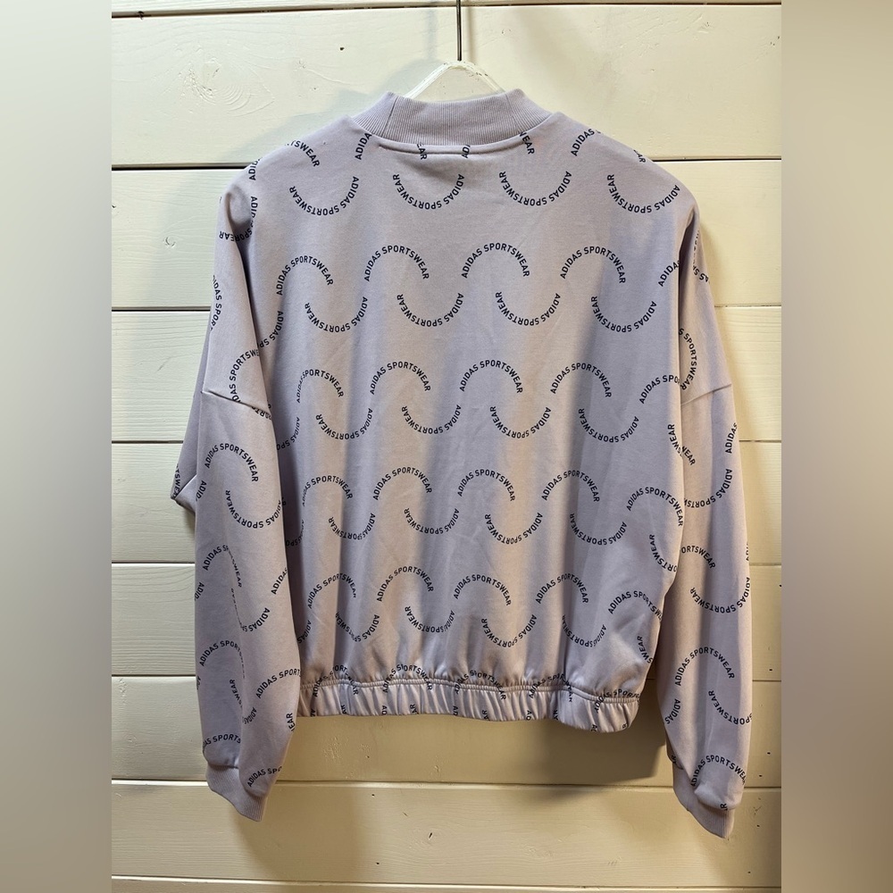 ADIDAS lilac logo sweatshirt - size M - Picture 6 of 10